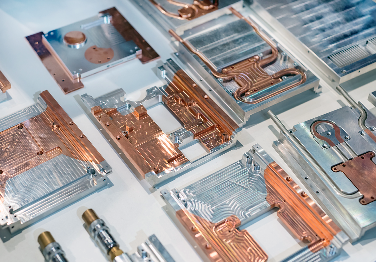 Precisions Machined Cold Plate with Copper Inserts